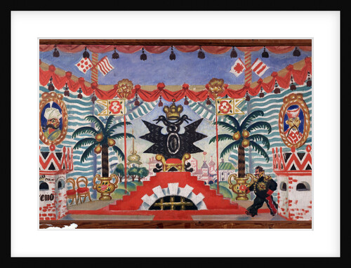 Stage design for the theatre play The flea by E. Zamyatin, 1925-1926 by Boris Michaylovich Kustodiev