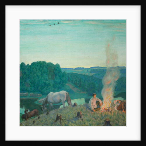 Campfire, 1916 by Boris Michaylovich Kustodiev