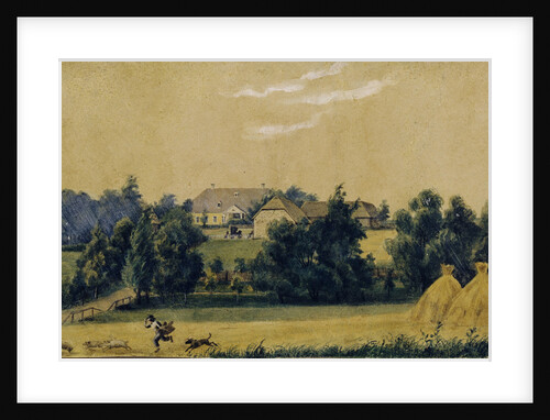 The Priyutino estate, 1830s by Mikhail Ivanovich Lebedev