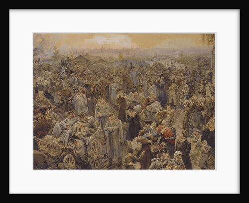 The withdrawal of Russian troops from Moscow in 1812, 1907 by Vasili Petrovich Lebedev