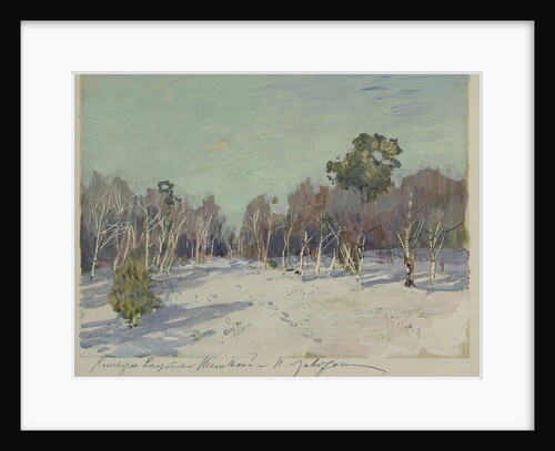 Garden in snow, 1880s by Isaak Ilyich Levitan