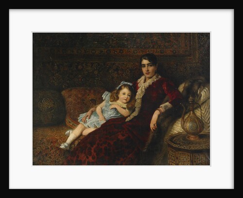 Interior with Mother and Daughter, 1884 by Konstantin Yegorovich Makovsky