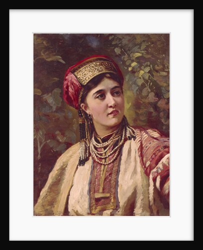 Girl in Traditional Dress by Konstantin Yegorovich Makovsky