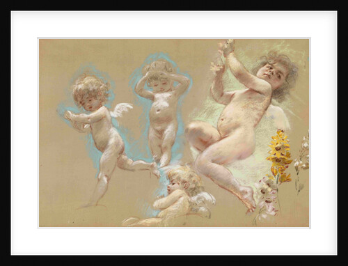 Putti. Interior Décor of the Baron von Dervis Mansion in Petersburg by Konstantin Yegorovich Makovsky
