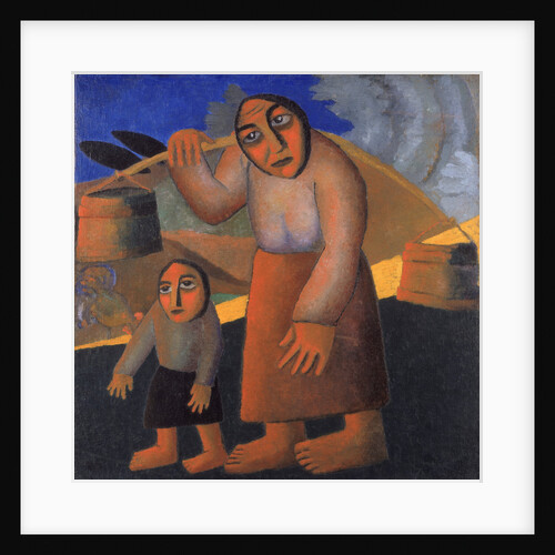 Peasant Woman with Buckets and Child, c. 1912 by Kasimir Severinovich Malevich
