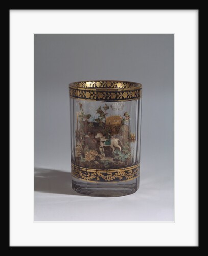 Glass with the double walls and a landscape composition, 1818 by Master A. Vershinin