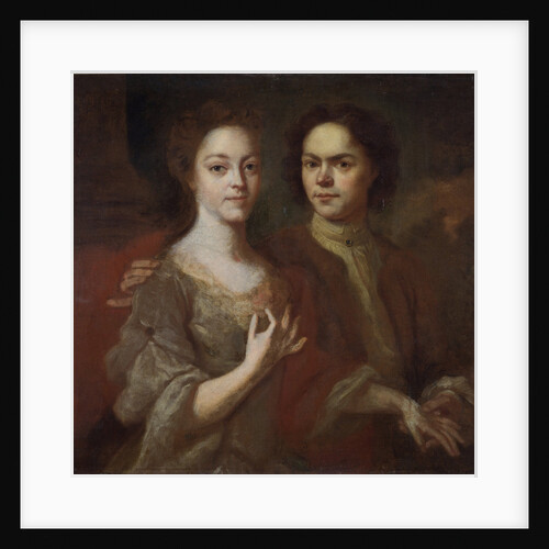 Self-portrait with the wife, c. 1729 by Andrei Matveyevich Matveyev