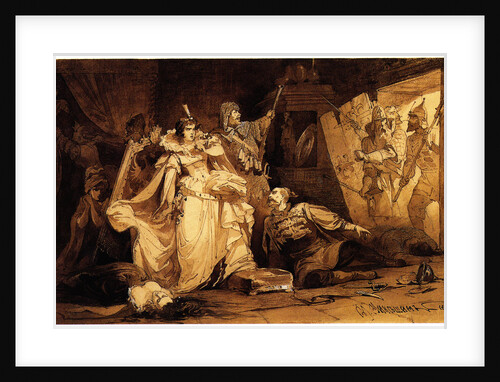 The Arrest of Marina Mniszech, 1860 by Mikhail Osipovitsch Mikeshin