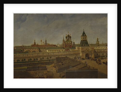 The Ilyinsky Gates in Moscow, Mid of the 19th cen by Pyotr Ivanovich Moiseyev