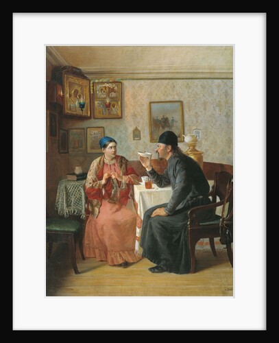 Tea drinking, 1895 by Alexey Avvakumovich Naumov