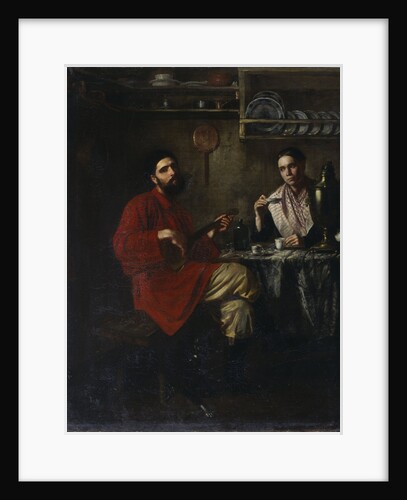 Homely scene of peasant life, 1855 by Nikolai Vasilyevich Nevrev