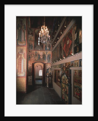 Interior with the iconostasis in the Saint Robe Church in the Moscow Kremlin, 1627 by Old Russian Architecture