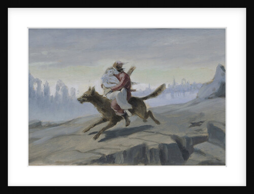 Ivan Tsarevich riding the Gray Wolf, End of 1870s-Early 1880s by Vasili Grigoryevich Perov