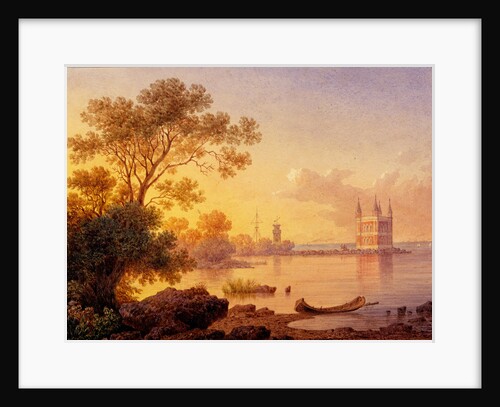 View on the Rose pavillion (Ozerki) in Peterhof by Ludwig Premazzi