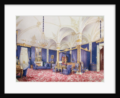 Interiors of the Winter Palace. The Bedchamber of Empress Maria Alexandrovna, 1859 by Ludwig Premazzi