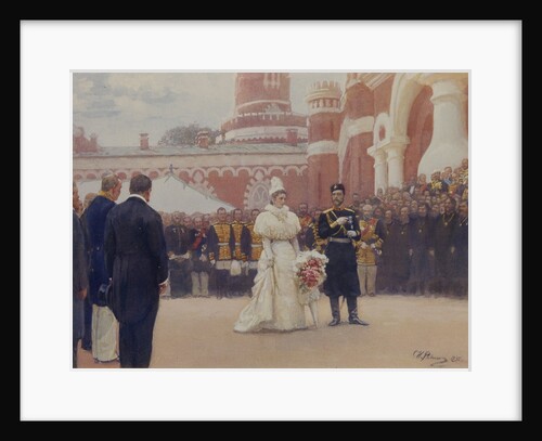 Nicholas II receiving rural district elders on May 18, 1896 in the yard of Petrovsky Palace in Moscow, 1897 by Ilya Yefimovich Repin
