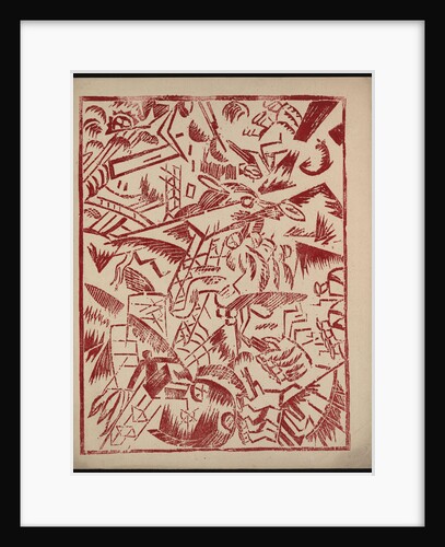 Illustration for the book The War by Aleksey Kruchenykh, 1916 by Olga Vladimirovna Rozanova