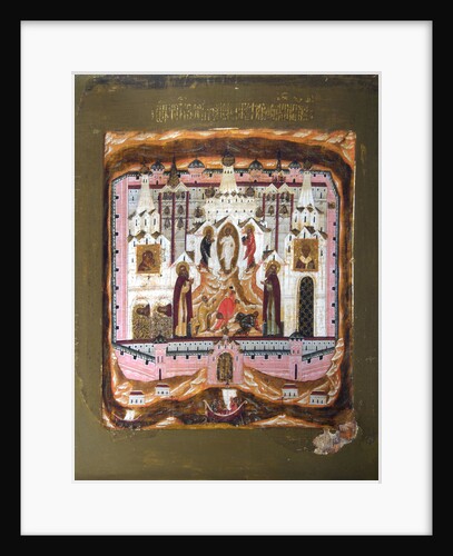 Saints Zosima and Savvatiy of Solovki, Early 17th cen by Russian icon