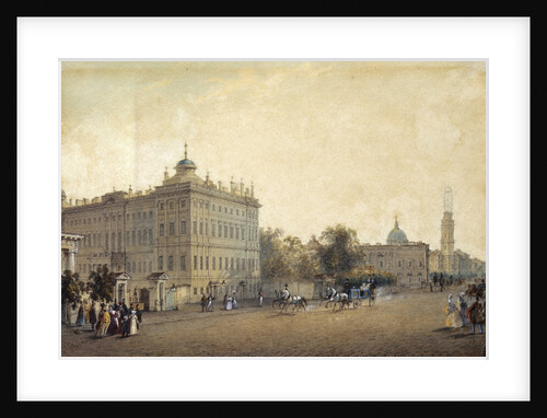 St. Petersburg. The Anichkov Palace, 1830s by Vasily Semyonovich Sadovnikov