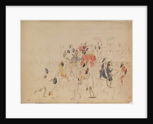 Meeting of Maharaja Sher Singh of Punjab and British Ambassador Clark in 1842, 1842 by Alexei Dmitriyevich Saltykov