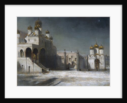 The Cathedral Square in the Moscow Kremlin at Night, 1878 by Alexei Kondratyevich Savrasov