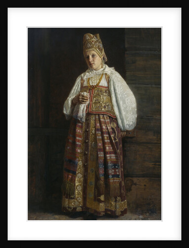 Woman from Kursk in traditional Russian clothing, 1871 by Grigori Semyonovich Sedov