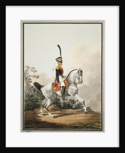 Field-Officer of the Preobrazhensky Regiment on Horseback, Early 19th cen by Samuel Shiflard