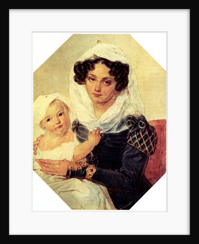 Portrait of Countess Maria N. Volkonskaya with son Nikolay, 1826 by Pyotr Fyodorovich Sokolov