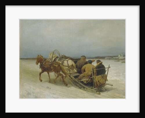 Troika in Winter, 1880s by Pyotr Petrovich Sokolov