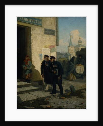The Pension Day, 1878 by Leonid Ivanovich Solomatkin