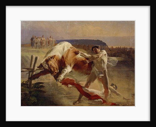The Trial of Strength of Yan Usmovets, 1849 by Yevgraf Semyonovich Sorokin