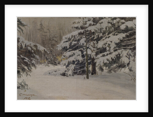 Winter on the islands of Saint Petersburg, 1912 by Evgeni Ivanovich Stolitsa
