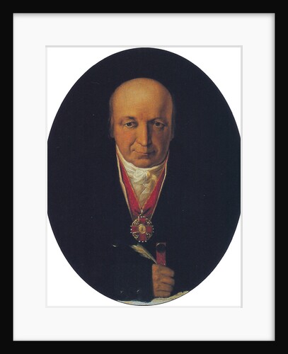 Portrait of Alexander Baranov, chief of the Russian-American Company, first governor of Russian Alaska, 1818 by Michail Tikhanov