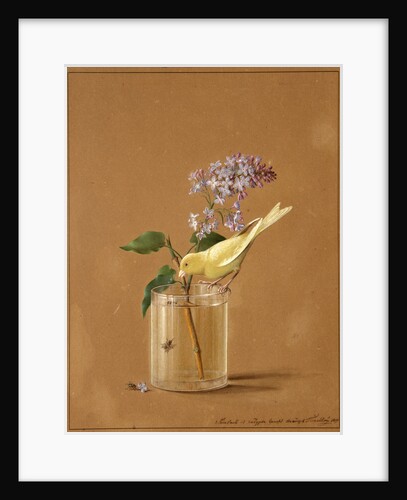 Canary Bird on a Lilac Branchlet, 1819 by Fyodor Petrovich Tolstoy