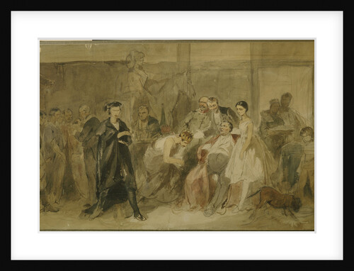Behind the curtain in the serf theatre by Konstantin Alexandrovich Trutovsky