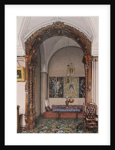 Interiors of the Winter Palace. The Alcove of the Study of Grand Prince Nicholas Nicolaievich, Mid of the 19th cen by Konstantin Andreyevich Ukhtomsky