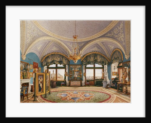 Interiors of the Winter Palace. The Corner Drawing Room of Emperor Nicholas I, Mid of the 19th cen by Konstantin Andreyevich Ukhtomsky