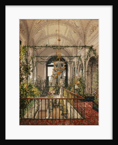 Interiors of the Winter Palace. The Small Winter Garden in the Apartments of Alexandra Fyodorovna, 1870s by Konstantin Andreyevich Ukhtomsky