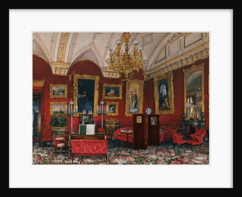 Interiors of the Winter Palace. The Study of Grand Princess Maria Nikolayevna by Konstantin Andreyevich Ukhtomsky
