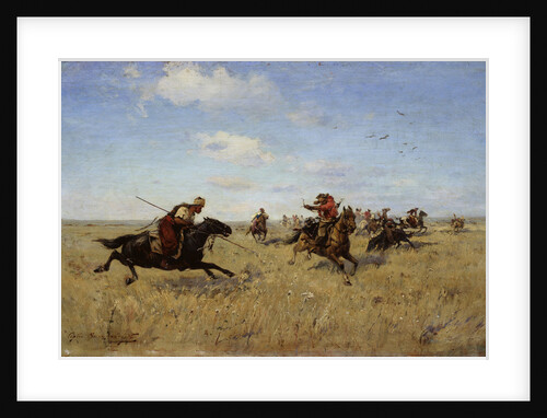 Fight between Dnieper Cossacks and Tatars, 1892 by Sergei Ivanovich Vasilkovsky