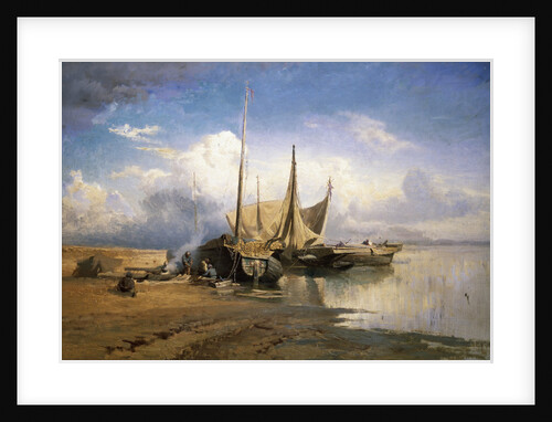 View of the Volga. Boats, 1870 by Fyodor Alexandrovich Vasilyev