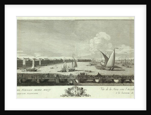 View of the Neva River between the Isaac church and the Cadet Corps (Book to the 50th anniversary of St Petersburg), 1753 by Yakov Vasilyevich Vasilyev