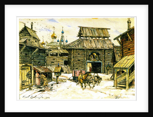 Old Moscow. The Wooden City, 1902 by Appolinari Mikhaylovich Vasnetsov
