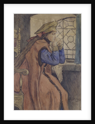 Tsarevna at the window (The Princess Who Never Smiled), 1920 by Viktor Mikhaylovich Vasnetsov