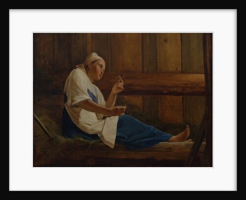 Girl on a hay mattress by Alexei Gavrilovich Venetsianov