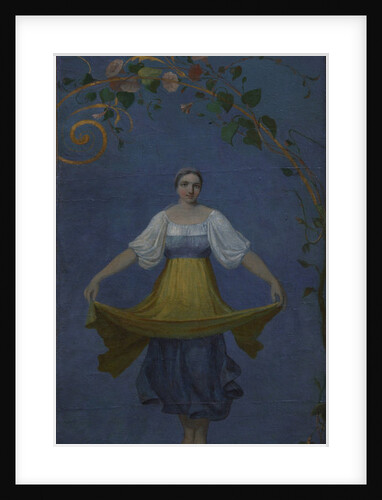 Country Girl on a swing by Alexei Gavrilovich Venetsianov