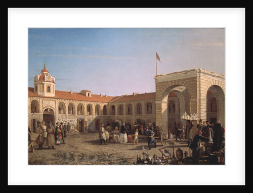 Apraksin Market in St. Petersburg, 1862 by Pyotr Petrovich Vereshchagin