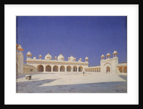 The Pearl Mosque (Moti Masjid) in Red Fort of Agra, 1874-1876 by Vasili Vasilyevich Vereshchagin