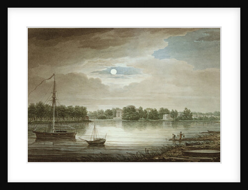 Nevka River near the Yelagin Bridge, 1829 by Maxim Nikiphorovich Vorobyev