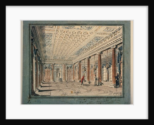 Interior of the Corner hall in the Stroganov palace by Andrei Nikiforovich Voronikhin